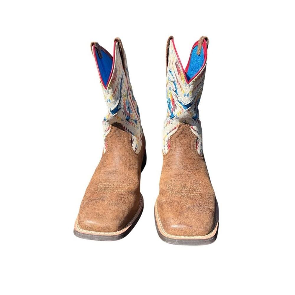 Ariat San Angelo Ventek Square Toe Cowboy Boot Youth Boy Girl Size 6 - Picture 4 of 6